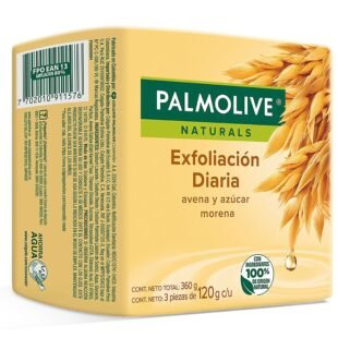 3 Jabones PALMOLIVE Avena Y AZUCAR 120gr