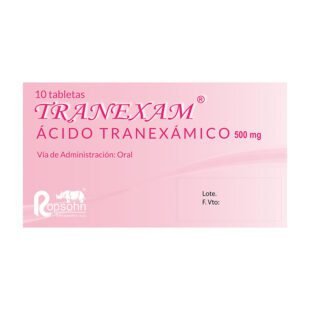 TRANEXAM 500 MG 10 TABLETAS ACIDO TRANEXANICO