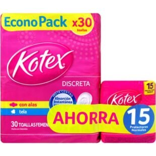 TOA KOTEX UF TELA 30Unds+15 PRO AHO 15