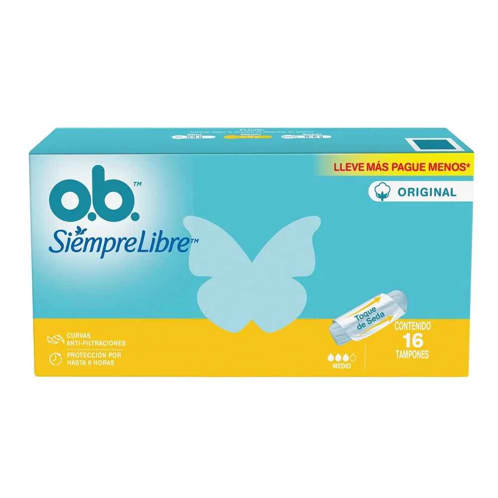 Tampones OB ORI MED 16Unds+ORI MED 8 Unds