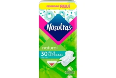 Toallas NOSOTRAS NATURAL PLUS CANALGEL 30Unds