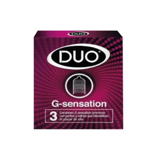 Preservativos DUO G SENSATION 3Unds