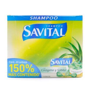 Shampoo SAVITAL COLAGENO SABILA 25mL 20 Sobres