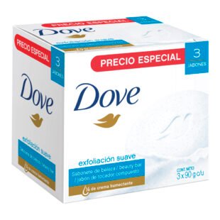 3 Jabones DOVE EXFOLIACION 90gr