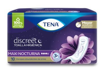 Toallas TENA DISCREET MAXI NIGHT 10 Unds