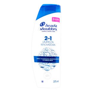 Shampoo H&S 2 1 Limpieza Renovadora 375mL