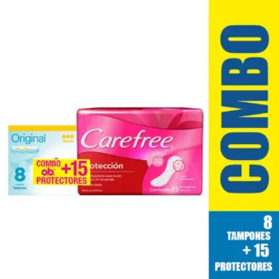 Tampones ORI OB Medio 8 Unds + Protectores CAREFREE 15Unds