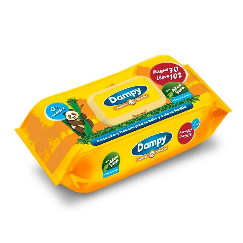 Pañitos Húmedos DAMPY x 102 Unidades