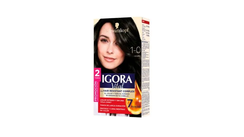 Tinte IGORA VITAL KIT 1-0 Negro X 2 TUBOS