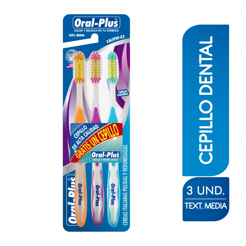 CEPILLO DENTAL ORAL PLUS CALIPSO MEDIO PG2 LL3