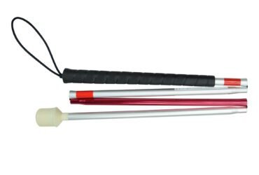 BASTÓN DE INVIDENTE PLEGABLE CON TAPÓN GIRATORIO KP