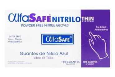 GUANTE NITRILO ALFA LIV.AZUL T.S 100 UND