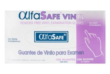 GUANTE EXAMEN VINILO ALFA T.S 100 UND