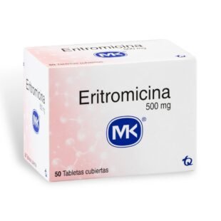 ERITROMICINA 500 MG 50 TABLETAS MK