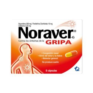 NORAVER G CONTRA LA GRIPA 8 CAPSULAS