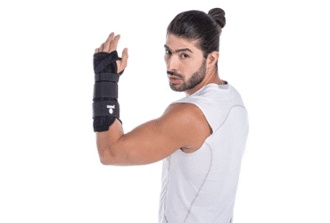 MUÑECA CON DOBLE FERULA IZQ LARGO NEGRO