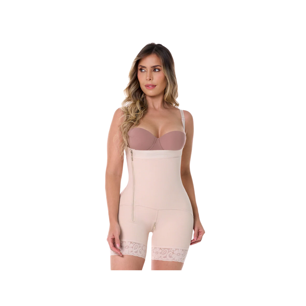 FAJA CACHETERA CON CIERRE LATERAL BEIGE TALLA L