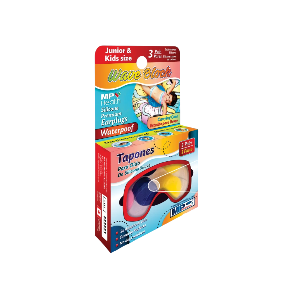 TAPONES DE OIDOS DE SILICONA JUNIOR KIDS X 3 PARES PROMEDICA
