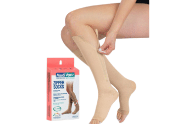 MEDIAS MEDIVA 15-20 RODILLA CON CIERRE SIN PUNTERA BEIGE TALLA XL