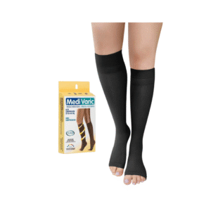 MEDIA MEDIVA COMPRESION 20-30 RODILLA OPACA NEGRO M
