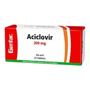 ACICLOVIR 200 MG 25 TABLETAS GF