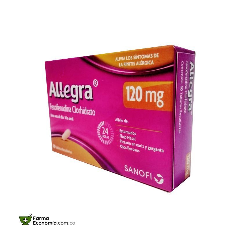 Allegra Fexofenadina 120 mg Caja x 10 Comprimidos