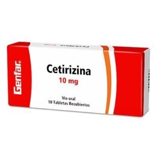 CETIRIZINA 10 MG 10 TABLETAS GF