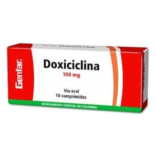 DOXICICLINA 100 MG 10 TABLETAS GF