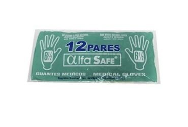 GUANTE CIRUGIA ALFA 6 1/2 12 UND
