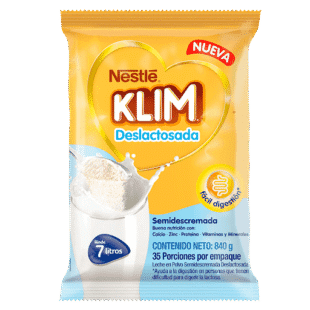 LECHE KLIM DESLACTOSADA SEMIDESCRE.840 G