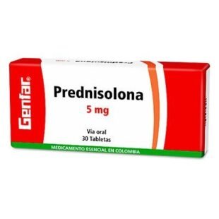 PREDNISOLONA 5 MG 30 TABLETAS GF