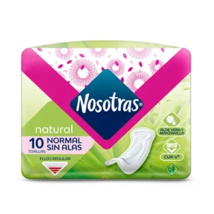 TOALLAS NOSOTRAS NORMAL NATURAL 10 UNIDADES