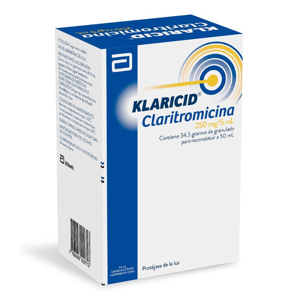 Klaricid Claritromicina Suspensión 250 mg 50 ml