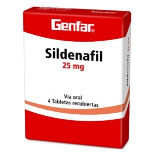 SILDENAFIL 25 MG 4 TABLETAS GF