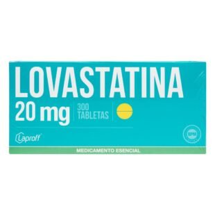 LOVASTATINA 20 MG 300 TABLETAS LP