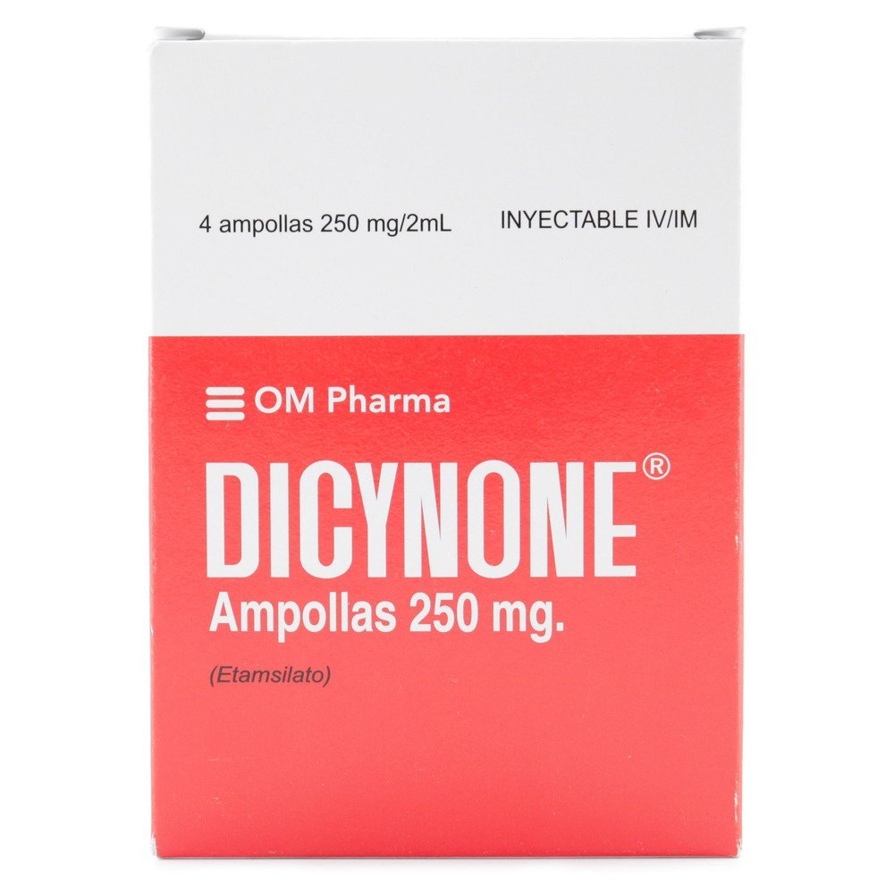 Dicynone Etamsilato 250 mg/2 ml Caja x 4 Ampollas