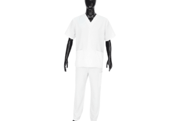 UNIFORME CUELLO V TEXTILIA  BLANCO TALLA XL