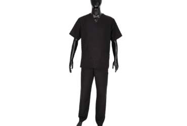 UNIFORME CUELLO V TEXTILIA  NEGRO TALLA XXL