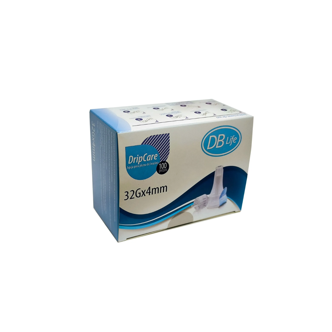 AGUA PARA INYECCION INSULINA 32G 4MM CAJA X100