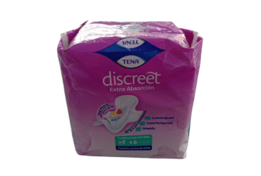TOALLA TENA DISCREET EXTRAABSORCION 8UND