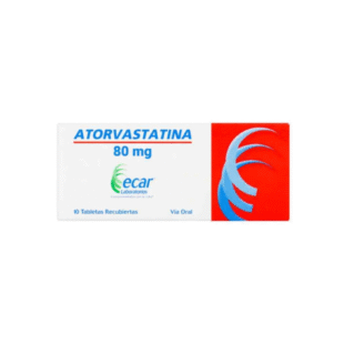 ATORVASTATINA 80 MG 10 TABLETAS ECAR
