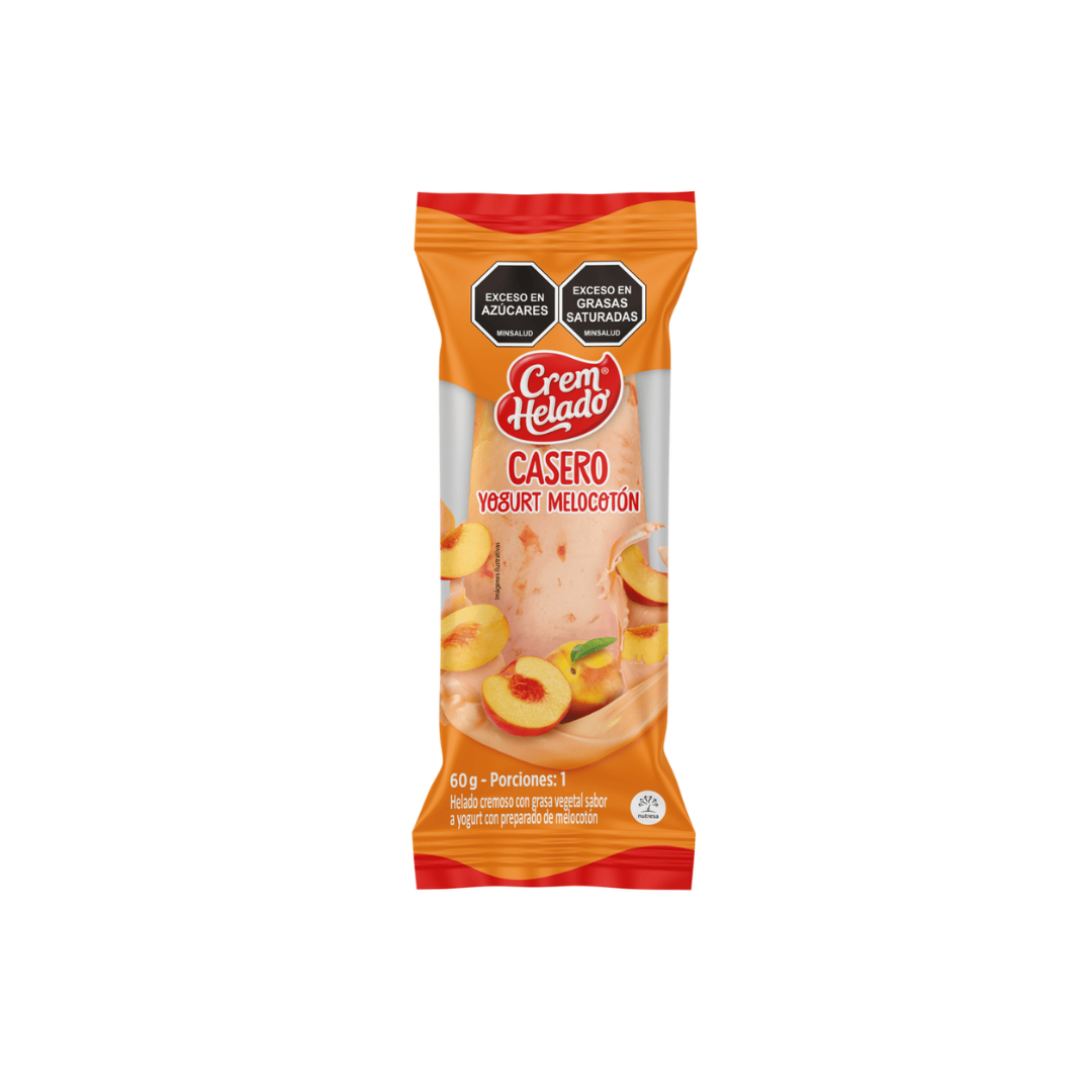 HELADO CASERO YOGURT MELOCOTON 60 GR
