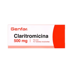 CLARITROMICINA 500 MG CAJA X 10 TABLETAS GF
