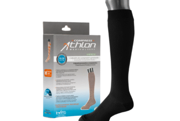 MEDIA COMPRESION 15-20 TALLA 8-10  NEGRO ATHLON