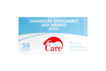 TAPABOCAS AZUL FAST CARE 50UN ICOM