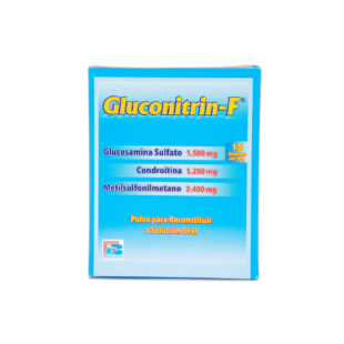 GLUCONITRIN-F 15 SOBRES BQ(GLUCOSAMINA SULFATO 1.5g-CONTROITINA 1.2g- METILSULFONILMETANO 2.4g)