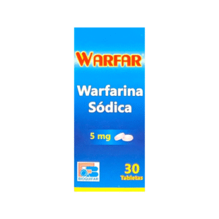 WARFAR CAJA 30 TABLETAS BIOQUIFAR WARFARINA 5MG