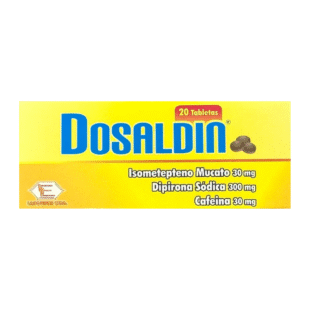 DOSALDIN 20 TAB BIOQUIFAR ISOMETEPTENO+CAFEINA+DIPIRONA (Z)