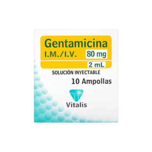 GENTAMICINA 80 MG/2 ML 10 AMPOLLAS VT