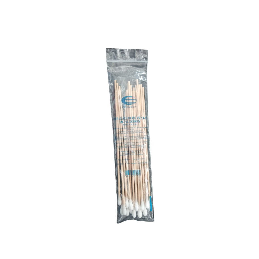 APLICADORES MADERA CON PUNTA DE ALGODON x20 UNDS